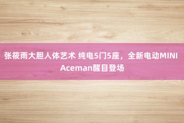 张筱雨大胆人体艺术 纯电5门5座，全新电动MINI Aceman醒目登场