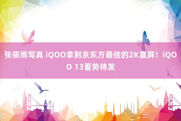 张筱雨写真 iQOO拿到京东方最佳的2K直屏！iQOO 13蓄势待发