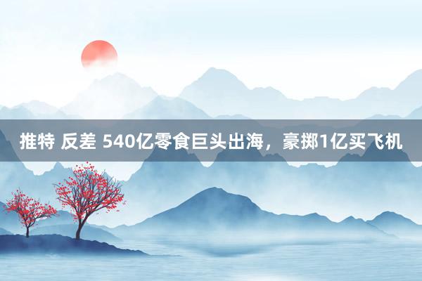 推特 反差 540亿零食巨头出海，豪掷1亿买飞机