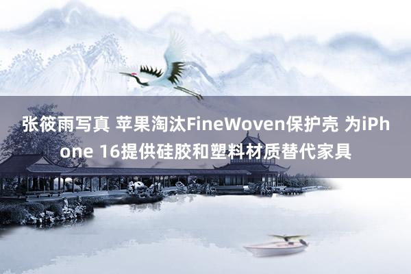 张筱雨写真 苹果淘汰FineWoven保护壳 为iPhone 16提供硅胶和塑料材质替代家具