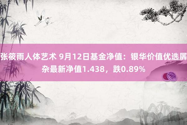 张筱雨人体艺术 9月12日基金净值：银华价值优选羼杂最新净值1.438，跌0.89%