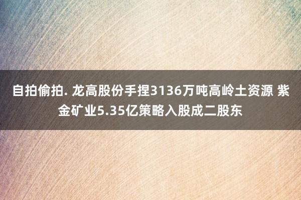 自拍偷拍. 龙高股份手捏3136万吨高岭土资源 紫金矿业5.35亿策略入股成二股东