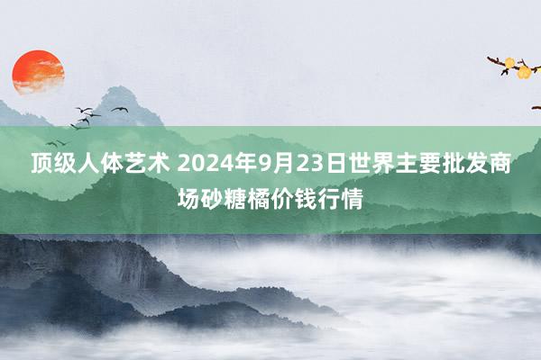 顶级人体艺术 2024年9月23日世界主要批发商场砂糖橘价钱行情