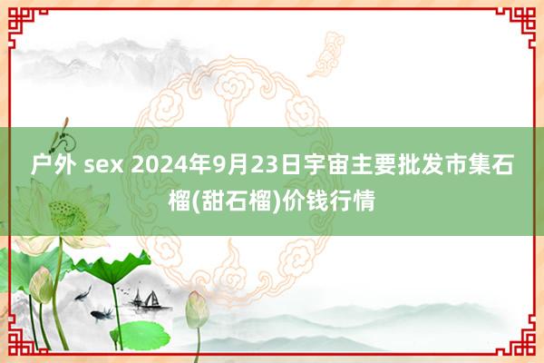 户外 sex 2024年9月23日宇宙主要批发市集石榴(甜石榴)价钱行情