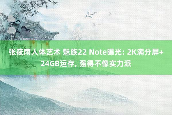 张筱雨人体艺术 魅族22 Note曝光: 2K满分屏+24GB运存， 强得不像实力派