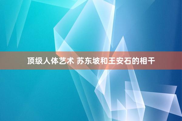 顶级人体艺术 苏东坡和王安石的相干