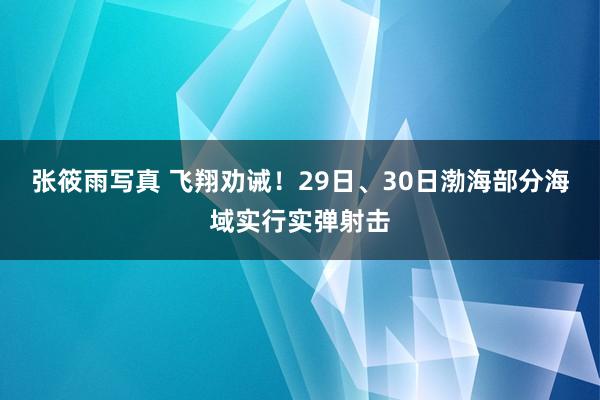 张筱雨写真 飞翔劝诫！29日、30日渤海部分海域实行实弹射击