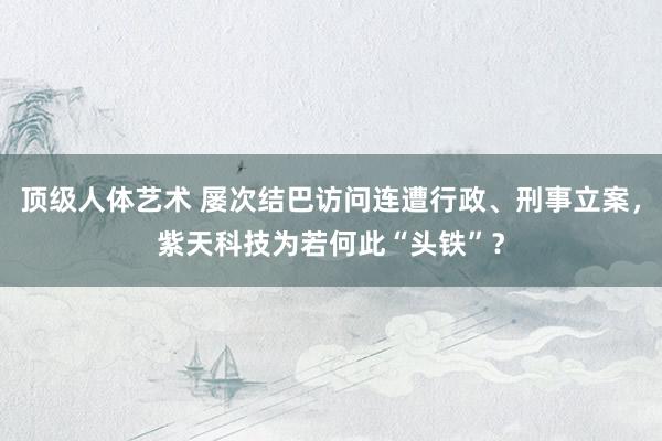 顶级人体艺术 屡次结巴访问连遭行政、刑事立案，紫天科技为若何此“头铁”？