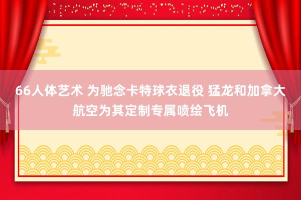 66人体艺术 为驰念卡特球衣退役 猛龙和加拿大航空为其定制专属喷绘飞机