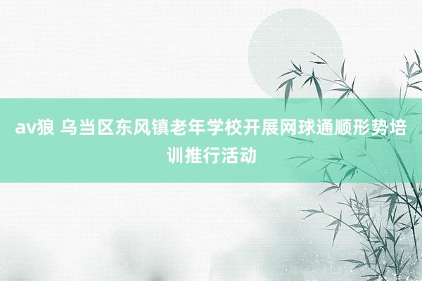 av狼 乌当区东风镇老年学校开展网球通顺形势培训推行活动