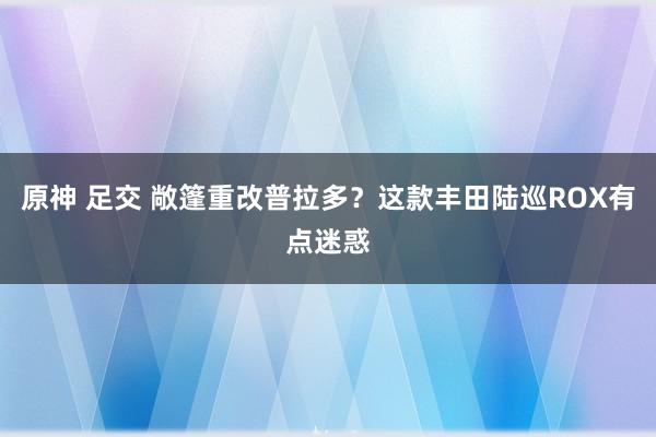 原神 足交 敞篷重改普拉多？这款丰田陆巡ROX有点迷惑