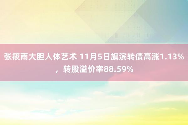 张筱雨大胆人体艺术 11月5日旗滨转债高涨1.13%，转股溢价率88.59%