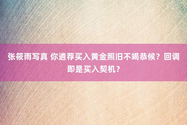 张筱雨写真 你遴荐买入黄金照旧不竭恭候？回调即是买入契机？