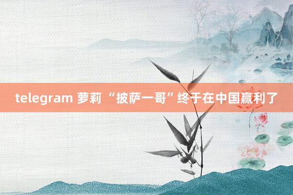 telegram 萝莉 “披萨一哥”终于在中国赢利了