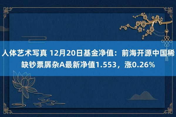 人体艺术写真 12月20日基金净值：前海开源中国稀缺钞票羼杂A最新净值1.553，涨0.26%