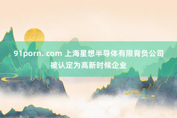 91porn. com 上海星想半导体有限背负公司被认定为高新时候企业