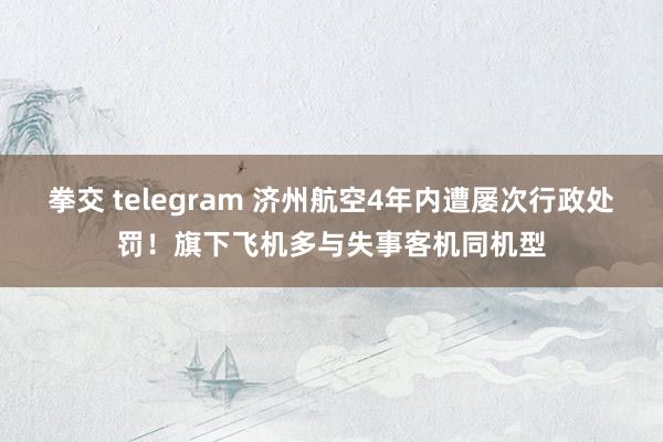 拳交 telegram 济州航空4年内遭屡次行政处罚！旗下飞机多与失事客机同机型