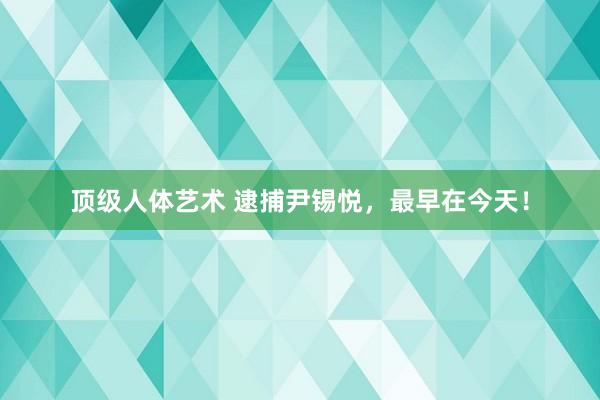 顶级人体艺术 逮捕尹锡悦，最早在今天！