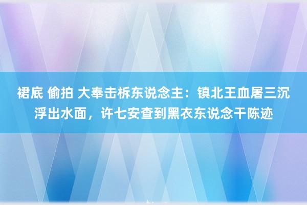 裙底 偷拍 大奉击柝东说念主：镇北王血屠三沉浮出水面，许七安查到黑衣东说念干陈迹