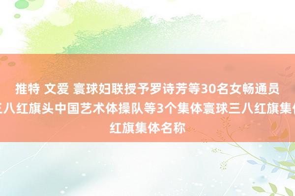 推特 文爱 寰球妇联授予罗诗芳等30名女畅通员寰球三八红旗头中国艺术体操队等3个集体寰球三八红旗集体名称